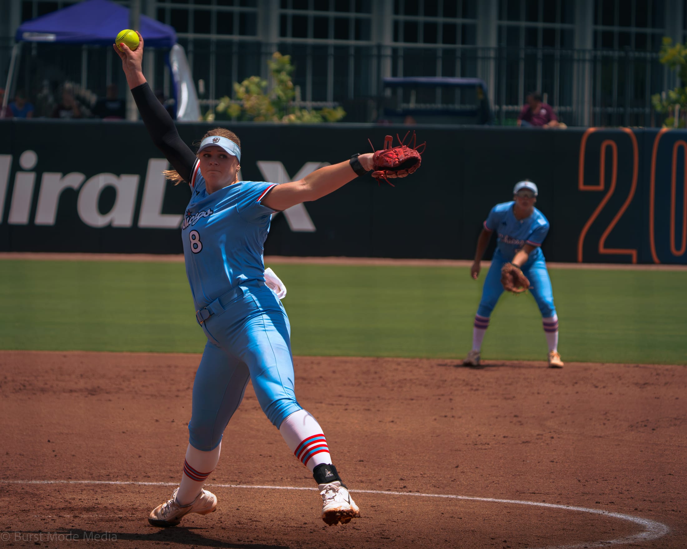 Chicago Bandits pitcher Lexi Kilfoyl delivers in Game 1 of the AUSL Championship.