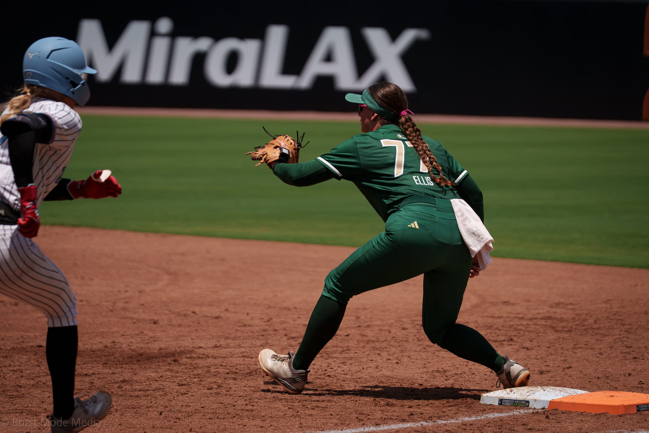 Bri Ellis plays first base for Utah in Championship Game 2.