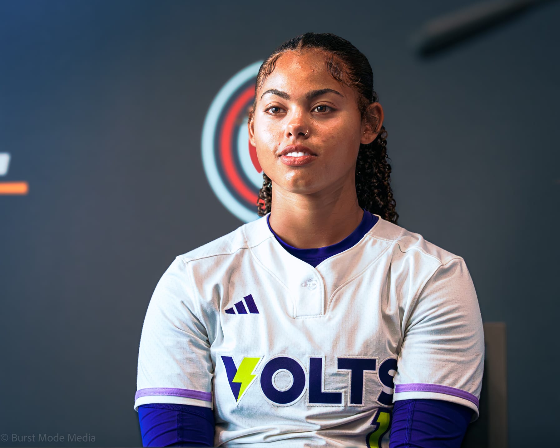Volts center fielder Jalia Lassiter in the postgame press conference.
