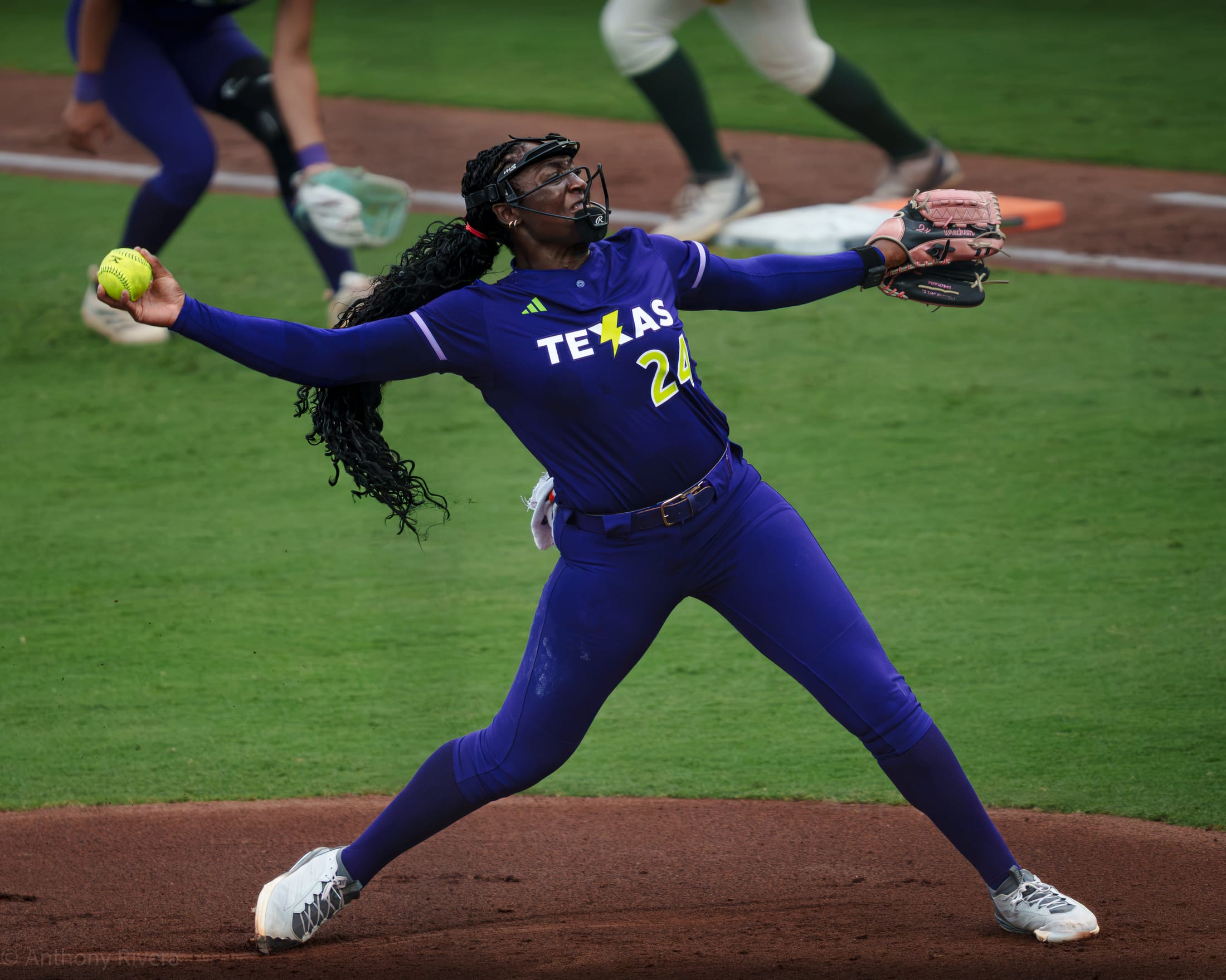 Texas Volts pitcher NiJaree Canady works at Dell Diamond.
