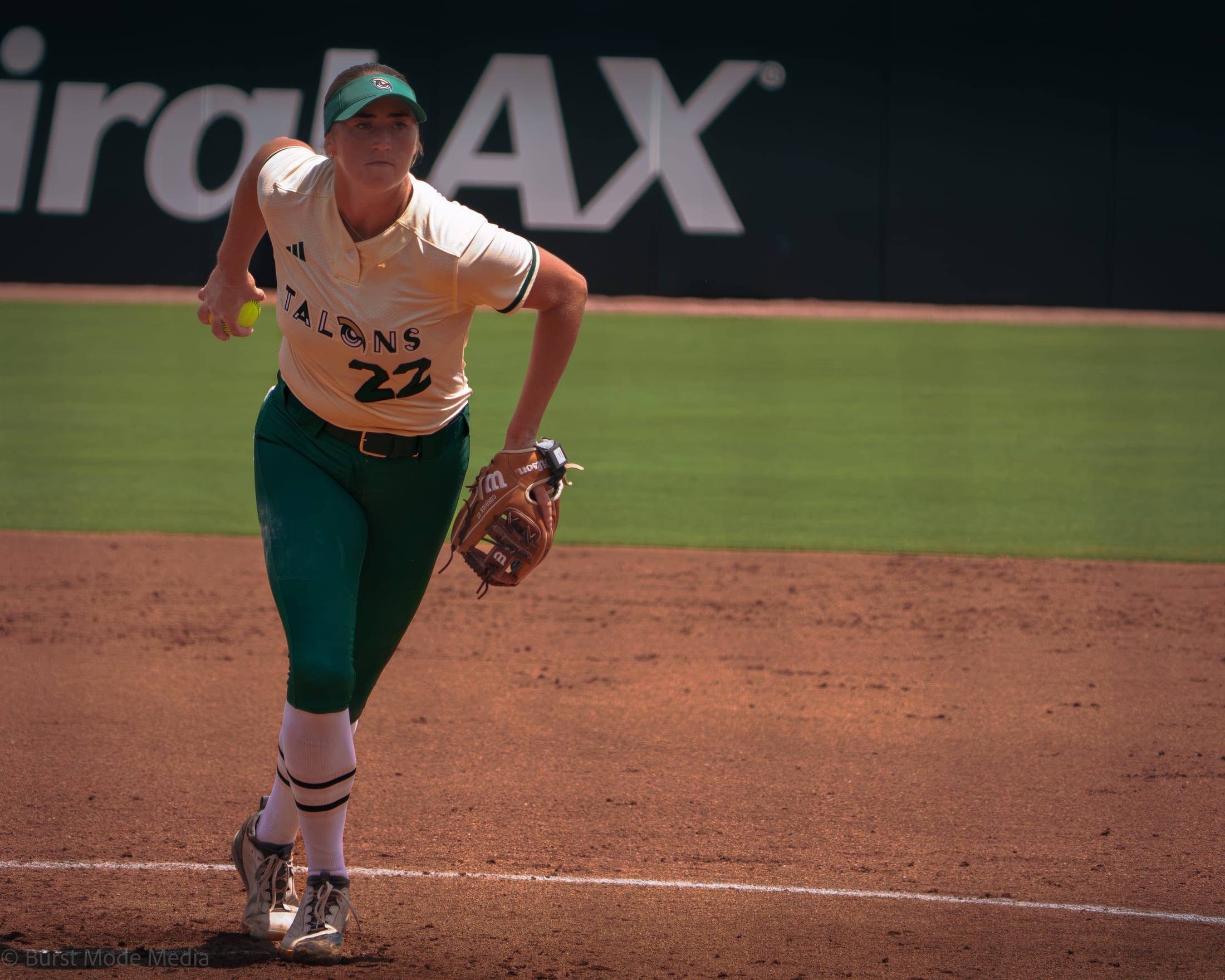 Utah Talons pitcher Georgina Corrick delivers in Game 1 of the AUSL Championship against the Chicago Bandits.