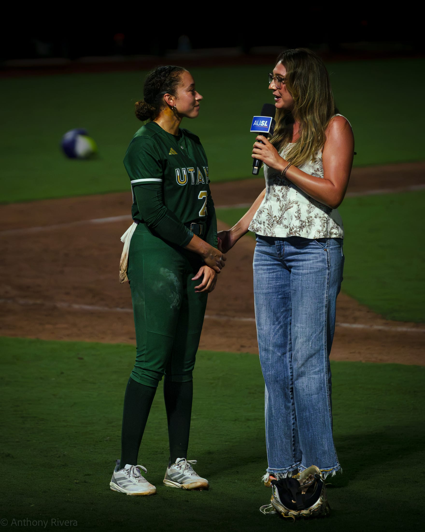 Taylor Tinsley interviewed by AUSL after stunning debut at Dell Diamond.